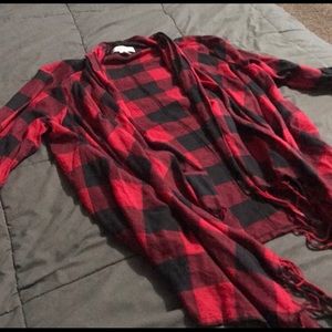 Adam Levine waterfall plaid shirt Large